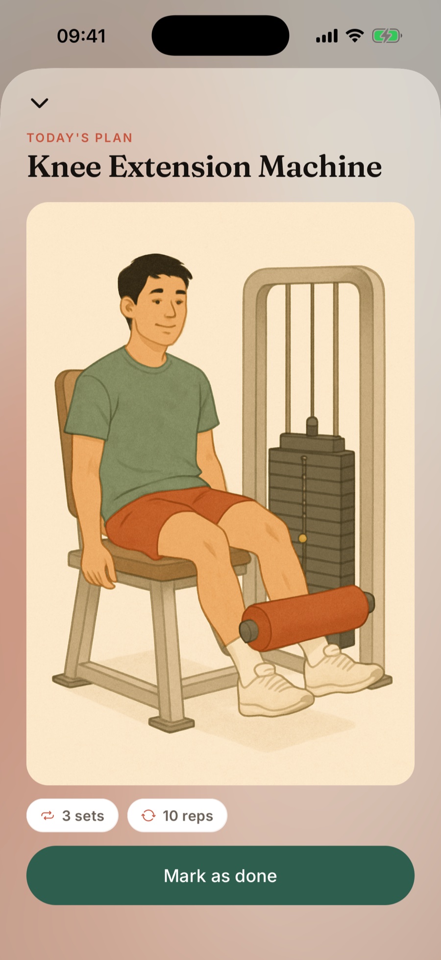 A machine exercise built for the gym